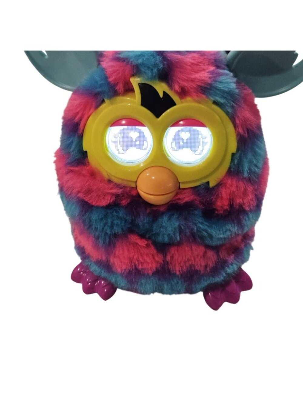 Hasbro 2012 Interactive Talking Pink & Blue Hearts Plush Furby Boom Toy - Picture 2 of 4